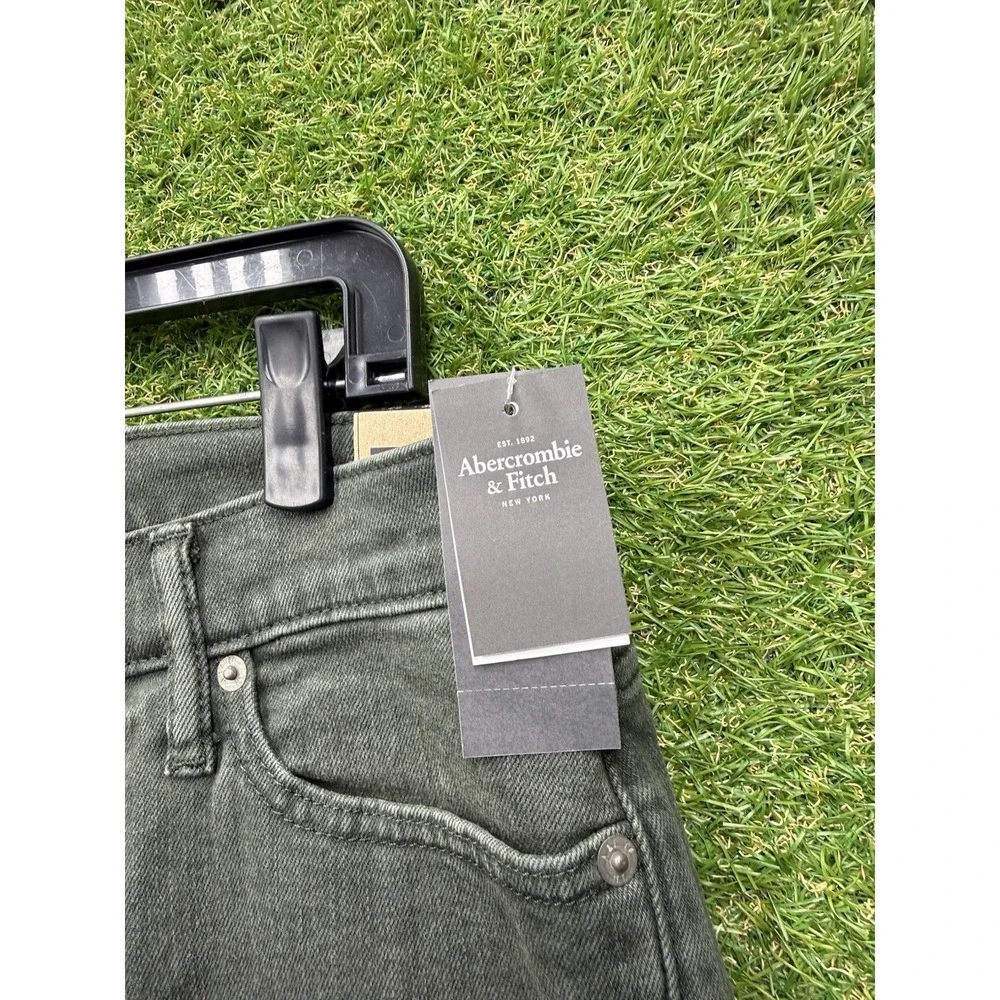 Abercrombie & Fitch Jeans Mens 29x30 Felix Super Slim Dark Green Denim Stretch